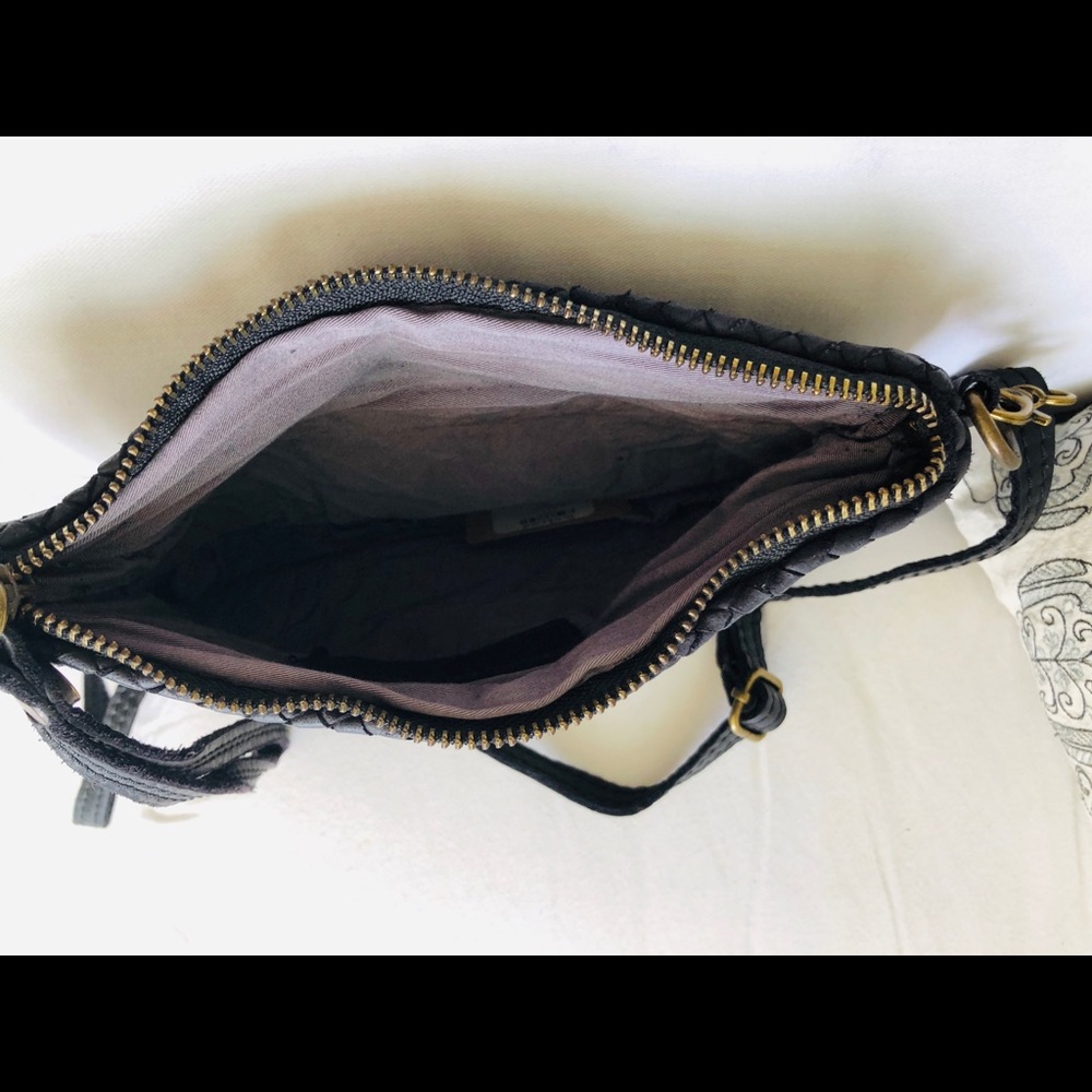 Black small leather Clutch